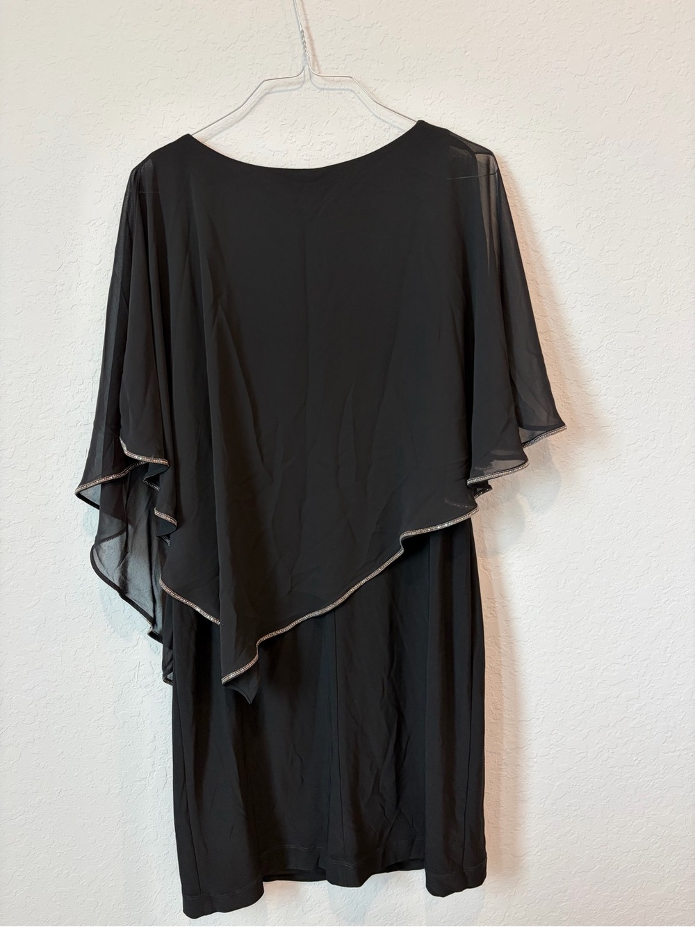 Joseph Ribkoff Signature Overlay Dress – Size 14 – Elegant Black - Picture 2 of 3